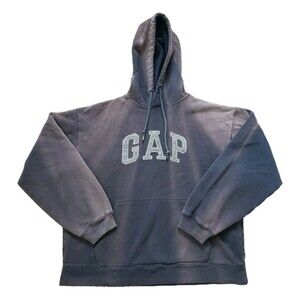Gap Sun Faded Boxy Embroidered Size Medium Mens Brown Classic Hoodie Thrashed